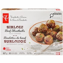 President's Choice Sirloin Beef Meatballs 907 g, $2.43/100g