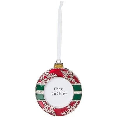 Metal Round Photo Frame Ornament