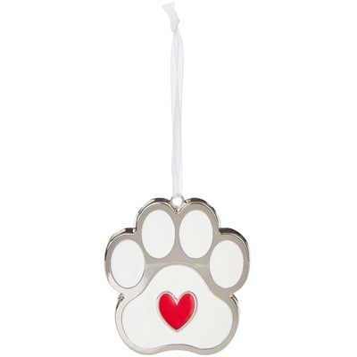 Life at Home Décoration en métal à motif d’empreinte de patte – blanc 1 ea, 8,00 $/1ch