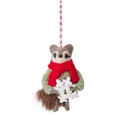 Life at Home Felt Racoon with Snowflakes Ornament 1 ea, $7.00/1ea