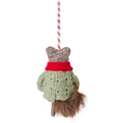 Felt Racoon with Snowflakes Ornament