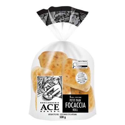 Boulangerie ACE Petit pain de style artisanal petit pain focaccia 530 g, 0,94 $/100g