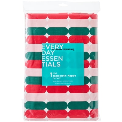 Everyday Essentials Water Resistant Tablecloth 60 in x 84 in - Stripes 1 ea, $6.00/1ea