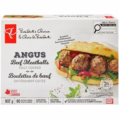 le Choix du Président Boulettes de bœuf Angus 907 g, 2,31 $/100g