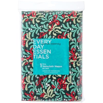Everyday Essentials Water Resistant Tablecloth 60 in x 84 in - Mistletoe 1 ea, $6.00/1ea