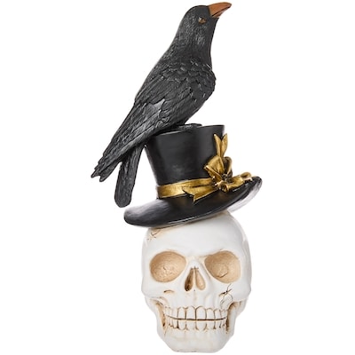 null Crow on Skull Decoration 1 ea, $16.00/1ea