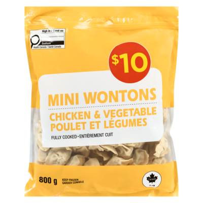 null Mini Wontons, Chicken & Vegetable 800 g, $1.25/100g
