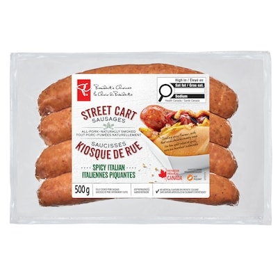 le Choix du Président Saucissesᴹᴰ kiosque de rue italliennes piquantes 500 g, 1,50 $/100g