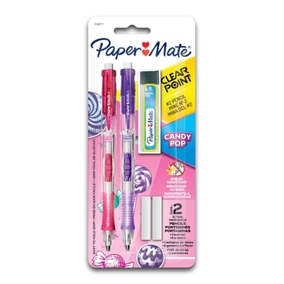 Papermate Clearpoint Mechanical Pencil, Candy Pop, HB #2 Lead, 2 Count 2 ea, $4.50/1ea