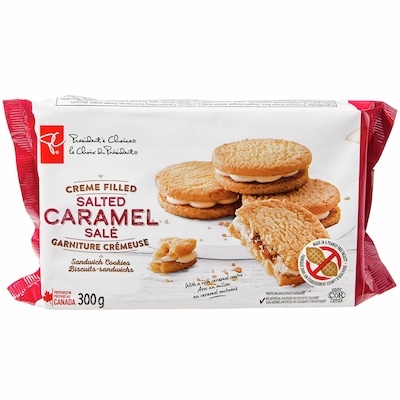 President's Choice Cookie, Salted Caramel Cream 240 g, $2.50/100g