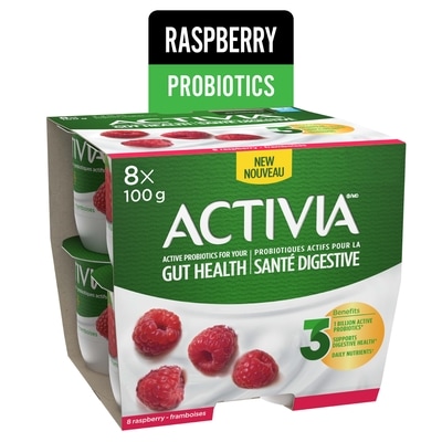 Activia Probiotics Yogurt, Raspberry 800 g, $0.79/100g