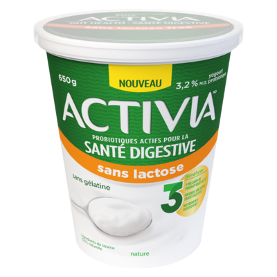 Activia  Yaourt nature sans lactose 650 g, 0,77 $/100g