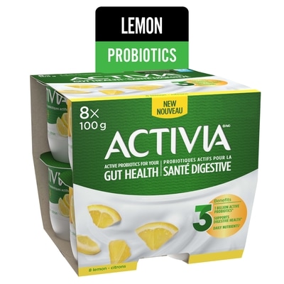 Activia Probiotics Yogurt, Lemon 8x100.0 g, $0.79/100g
