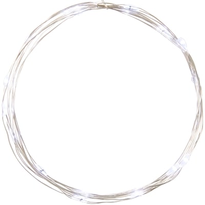 Décoration automnale de cordon de 20 ampoules à DEL – blanc