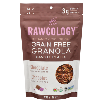 Rawcology Grain Free Granola Chocolate With Pure Cacao Organic 200 g, $4.65/100g