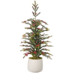 Life at Home Faux Pine Tree with Berries and Pot 1 ea, $19.00/1ea