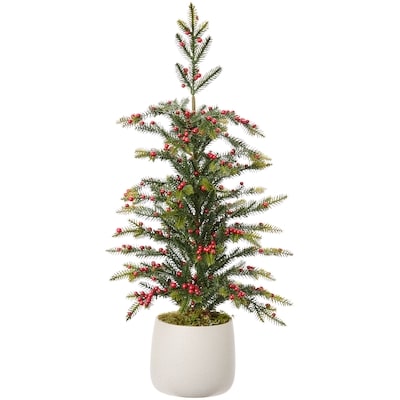 Life at Home Faux Pine Tree with Berries and Pot 1 ea, $19.00/1ea