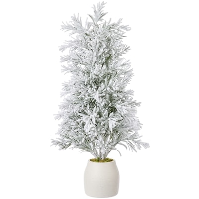 Life at Home Faux Flocked Tree with Pot 1 ea, $24.00/1ea