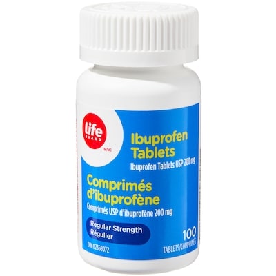 Regular Strength Ibuprofen USP 200 mg 100 Tablets