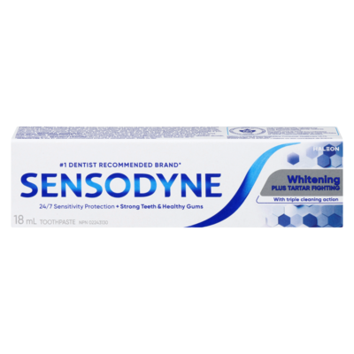 Sensodyne Toothpaste Whitening Plus Tartar Fighting 18 ml, $12.72/100ml
