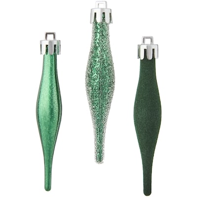 Lot de 18 décorations des Fêtes en forme de minifleurons – vert forêt