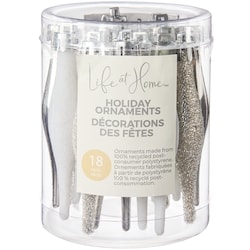 Life at Home Mini Finial Holiday Ornaments 18 Pack - Silver 1 ea, $6.00/1ea