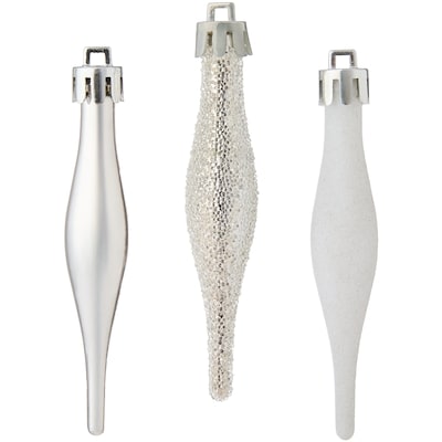 Lot de 18 décorations des Fêtes en forme de minifleurons – argent
