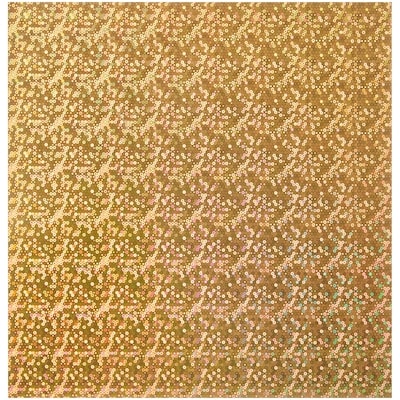 Papier-cadeau holographique épais, rouleau géant – paillettes champagne doré