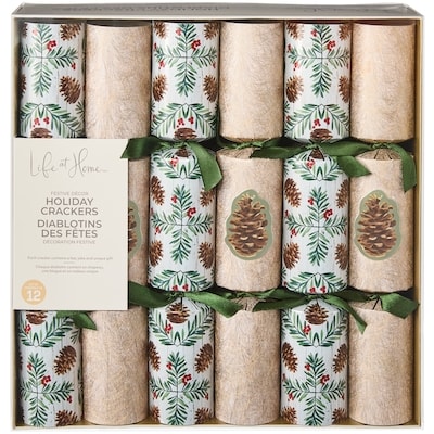 Life at Home Deluxe Holiday Crackers 12 in, 12 Pack - Neutral Winterscape 12 ea, $1.58/1ea