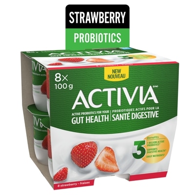 Activia Probiotics Yogurt, Strawberry 800 g, $0.79/100g