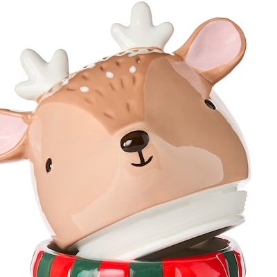 Reindeer Cookie Jar with Lid