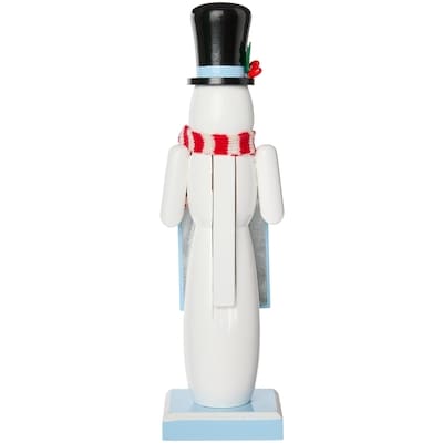 Casse-noisettes bonhomme de neige avec calendrier de l’Avent