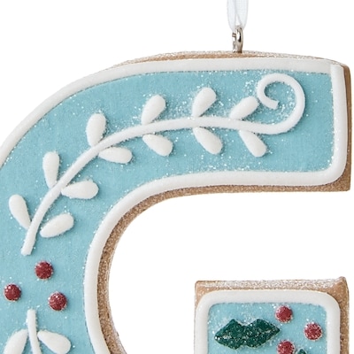 Cookie Monogram Ornament - Letter G