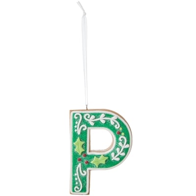 Life at Home Cookie Monogram Ornament - Letter P 1 ea, $5.00/1ea