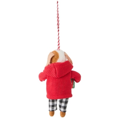 Felt Puppy with Present Ornament