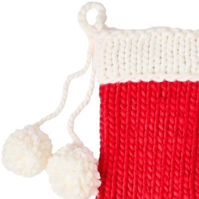Chunky Knit Stocking - Red