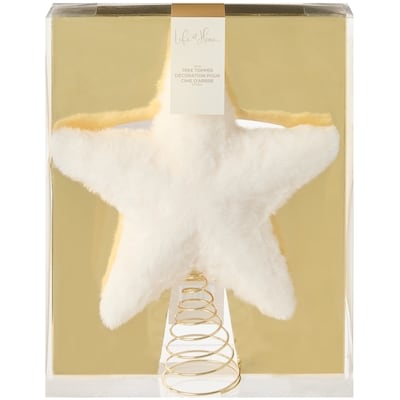 Life at Home Faux Fur Star Tree Topper 1 ea, $19.00/1ea