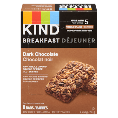 Kind Barres chocolat noir 200 g, 3,15 $/100g