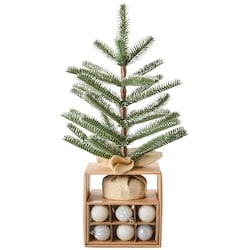 Life at Home Sapin artificiel des Fêtes avec ornements – blanc 1 ea, 19,00 $/1ch