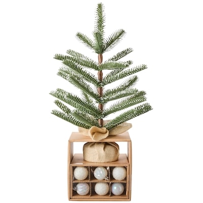 Life at Home Sapin artificiel des Fêtes avec ornements – blanc 1 ea, 19,00 $/1ch