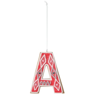 Life at Home Cookie Monogram Ornament - Letter A 1 ea, $5.00/1ea