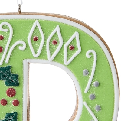 Cookie Monogram Ornament - Letter D