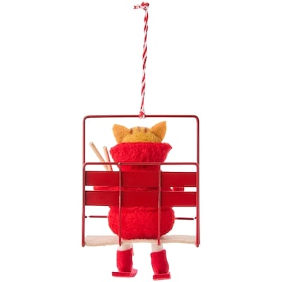 Décoration de chaton en feutre en remonte-pente