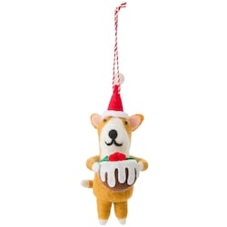 Life at Home Felt Puppy with Holiday Pudding Ornament 1 ea, $7.00/1ea