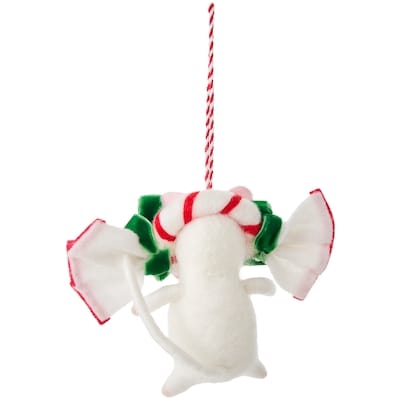 Felt Candy Mouse Ornament