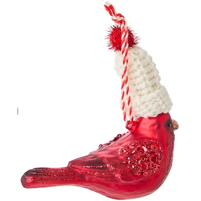 Glass Cardinal Ornament