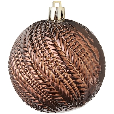 Knit Texture Holiday Ornaments 4 Pack - Brown