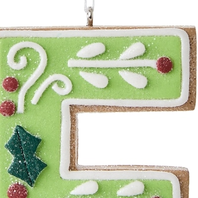 Cookie Monogram Ornament - Letter F