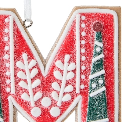 Cookie Monogram Ornament - Letter M