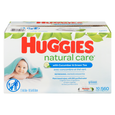 Huggies Wipes With Cucumber & Green Tea 560 ea, $0.06/1ea